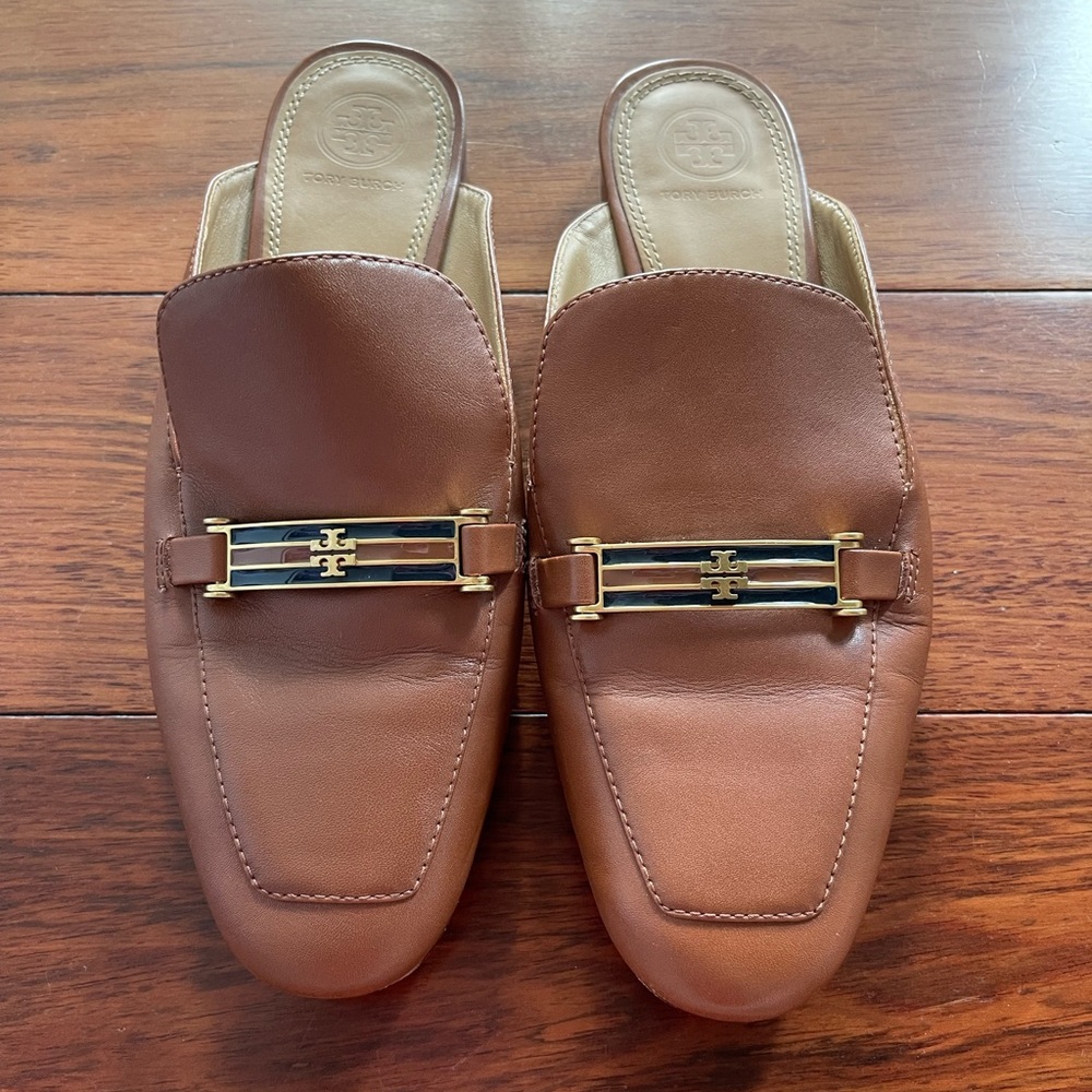 Tory Burch Amelia Backless Loafers In Perfect Cuoio
